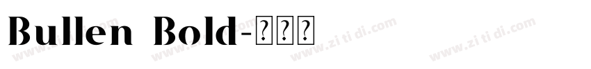 Bullen Bold字体转换